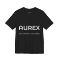 Black AUREX Minimal Logo Tee – Unisex Premium Cotton T-Shirt | NOT DRIVEN. DECLARED