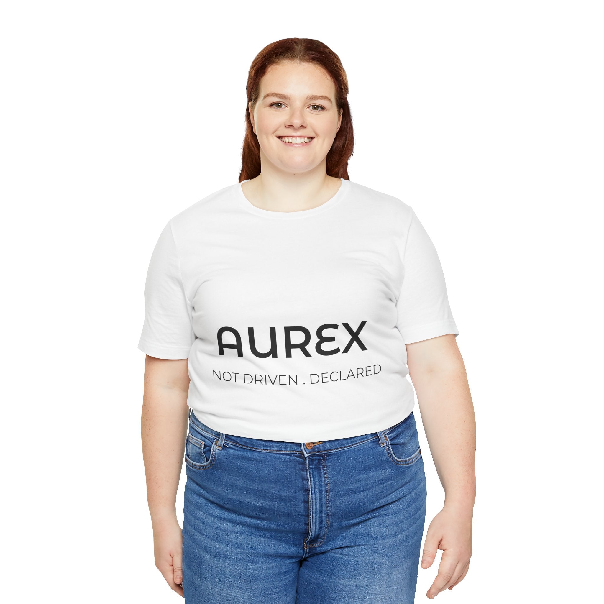 AUREX Minimal Logo Tee – Unisex Premium Cotton T-Shirt | NOT DRIVEN. DECLARED